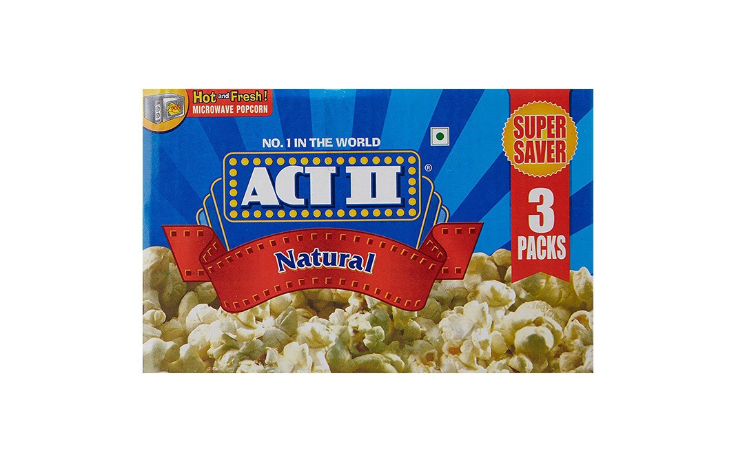 Act II Natural Popcorn    Box  297 grams